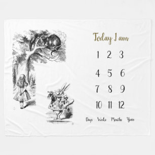 Cobertor De Velo Alice no País das Maravilhas Baby 1rua Milestone