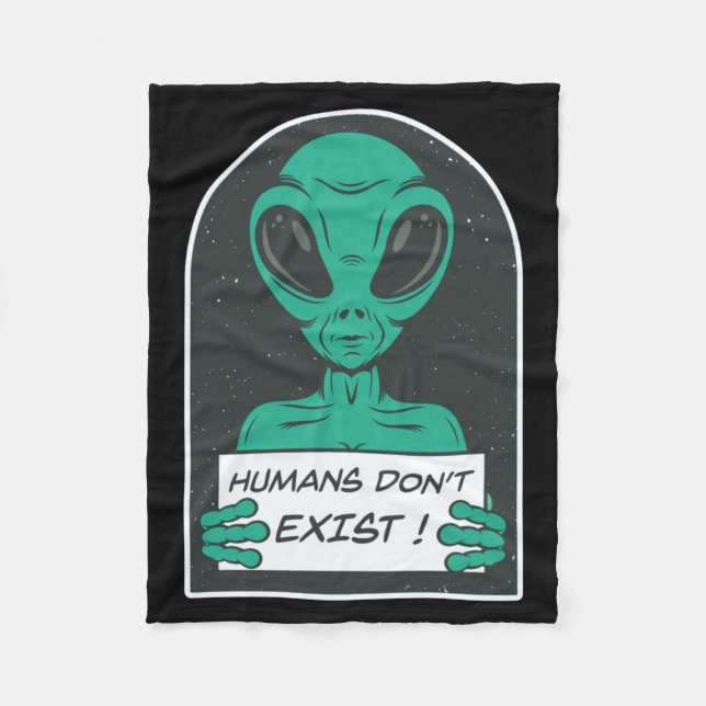 Cobertor De Velo Alien Humans Dont Exist  (Frente)