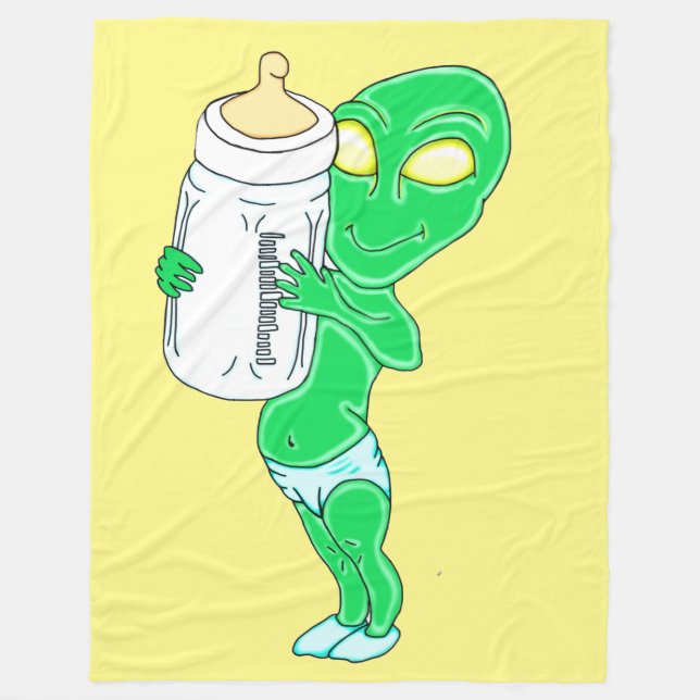 Cobertor De Velo Alienígena Baby Boy (Frente)