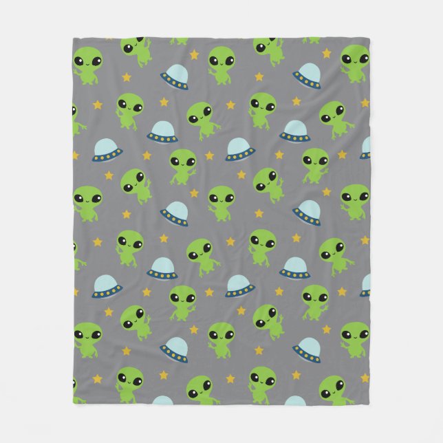 Cobertor De Velo Aliens Fleece Blanket (Frente)