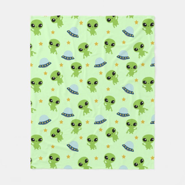 Cobertor De Velo Aliens Fleece Blanket (Frente)