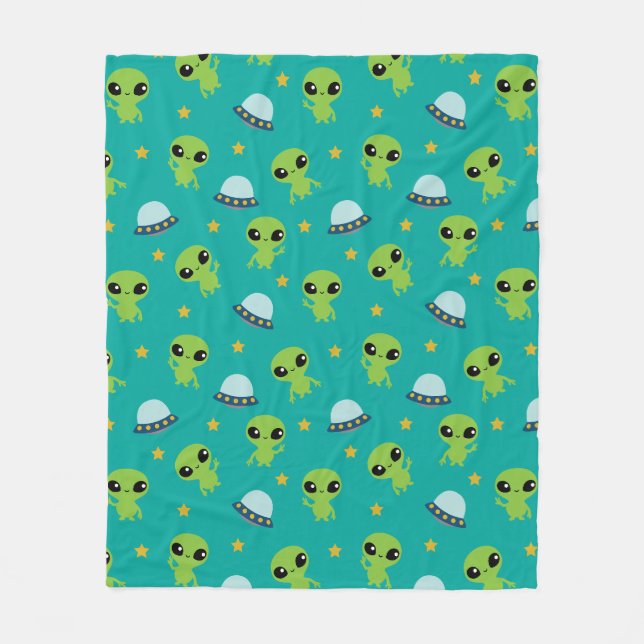 Cobertor De Velo Aliens Fleece Blanket (Frente)