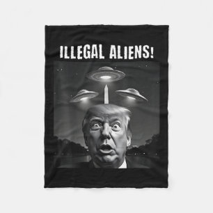 Cobertor De Velo Aliens ilegais. Trump Selfie, Alienígena E Ufo