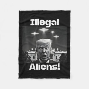 Cobertor De Velo Aliens ilegais. Trump Selfie, Alienígena E Ufo Inv