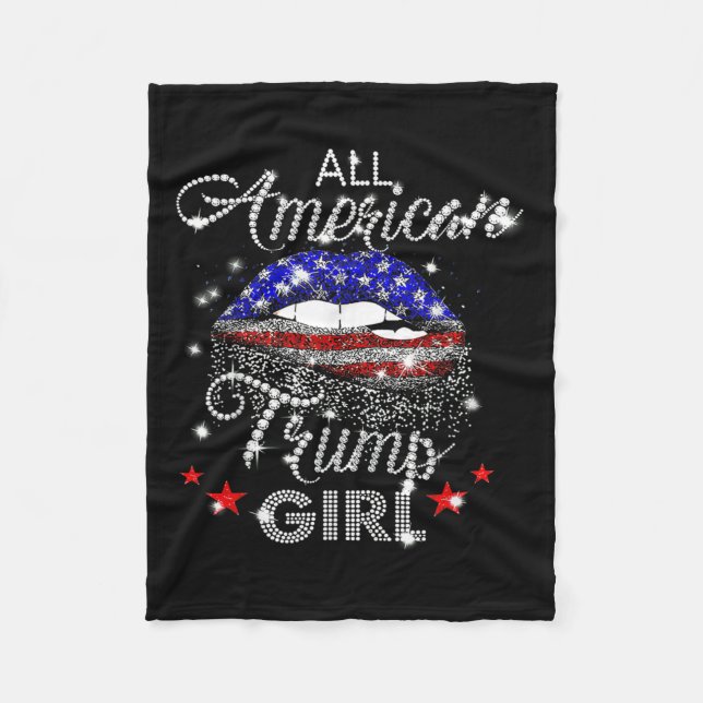 Cobertor De Velo All American Trump Girl Diamond (Frente)