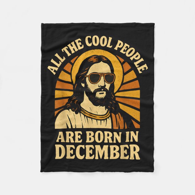 Cobertor De Velo All Cool People Are Born In December Birthday  (Frente)