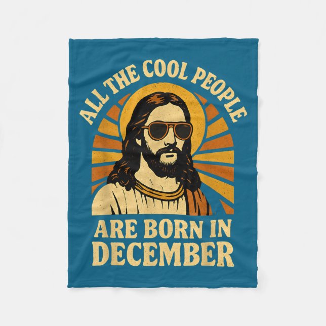 Cobertor De Velo All Cool People Are Born In December Birthday  (Frente)