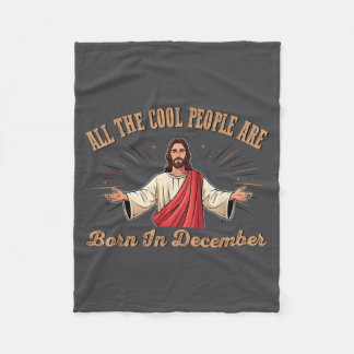 Cobertor De Velo All Cool People Are Born In December Birthday Chri