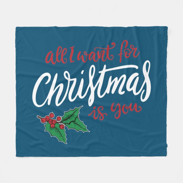 Cobertor De Velo All I want for Christmas (Frente (Horizontal))