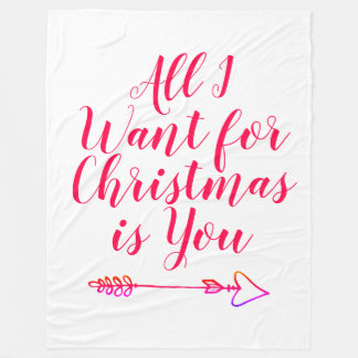 Cobertor De Velo All I want for Christmas is You custom Holiday