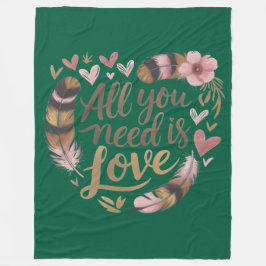 Cobertor De Velo All You Need Is Love – A Gentle Boho Whisper