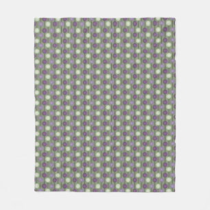 Cobertor De Velo Allium Flower Padrão verde Fleece Blanket