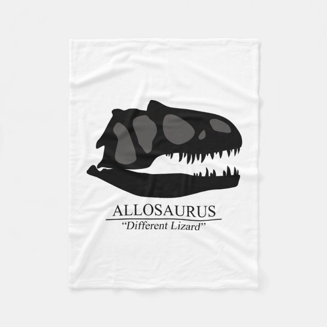 Cobertor De Velo Allosaurus Skull (Frente)