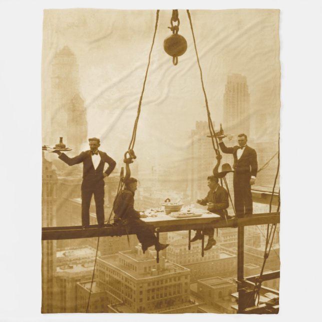 Cobertor De Velo Almoço dos Trabalhadores de Ferro no 32º Andar (Frente)