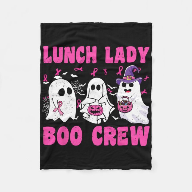 Cobertor De Velo Almoço Lady Boo Crew Pumpkin Halloween Cance (Frente)