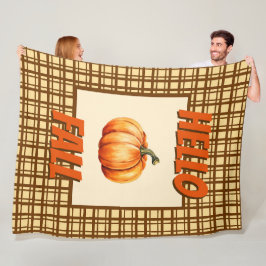Cobertor De Velo Alô Fall- Nature Pumpkin Xadrez Cozy Autumn