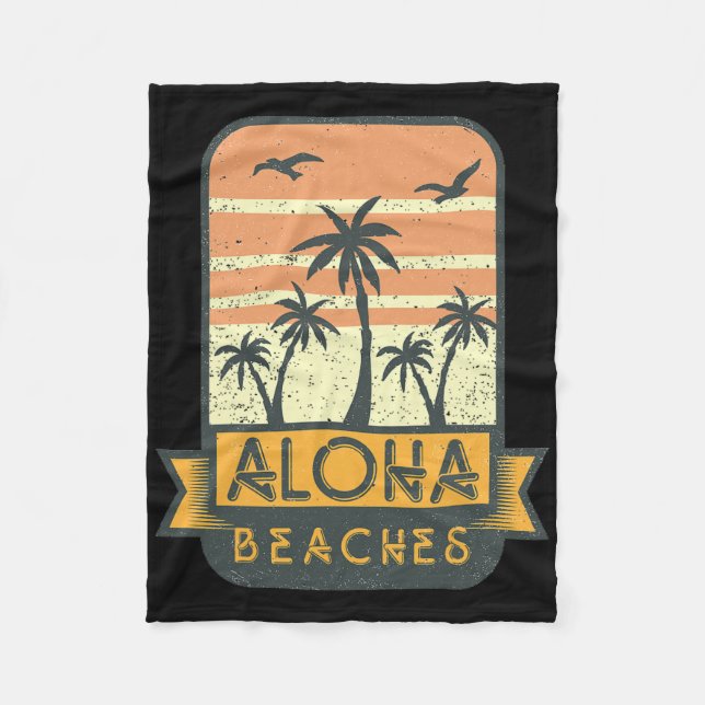 Cobertor De Velo Aloha Beaches Camisetas engraçadas Tee Pun (Frente)