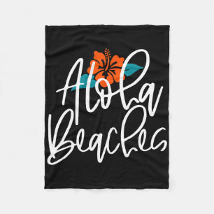 Cobertor De Velo Aloha Beaches Hawaiian Summer Vacat Tropical