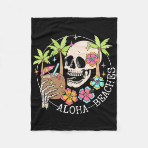 Cobertor De Velo Aloha Beachs Skeleton Summer Vacation Hawaii Famil