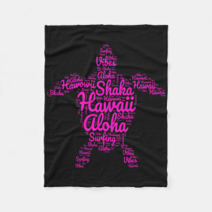 Cobertor De Velo Aloha Eu Amo Tartarugas Marinhas Havaí Shaka Vibra