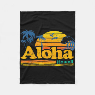 Cobertor De Velo Aloha havaí - férias de verão retrô na praia de pa