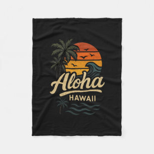 Cobertor De Velo Aloha Havaí Praia Verão Surf 70s Retro