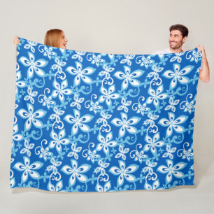 Cobertor De Velo ALOHA HAWAII (BLUES) Fleece Blanket
