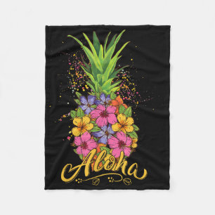 Cobertor De Velo Aloha Pineapple Hibiscus Women Teen Girl Havaiana