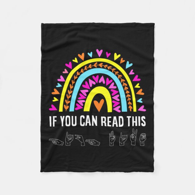 Cobertor De Velo Alphabet American Sing Language Asl Professora Div (Frente)