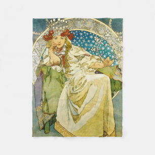 Cobertor De Velo Alphonse Mucha Princess Hyacinth Art Nouveau