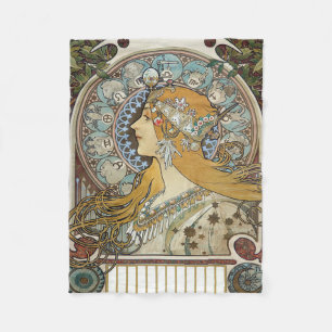 Cobertor De Velo Alphonse Mucha Zodiac Restored