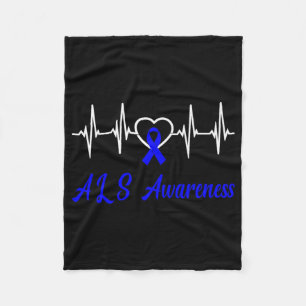 Cobertor De Velo Als Sensibence Heartbeat Love Blue Ribbon Support 
