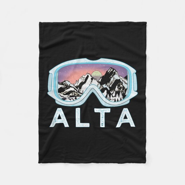 Cobertor De Velo Alta Ski Design _ Alta, Ut Skiing Neve Gift (Frente)