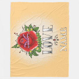 Cobertor De Velo Alterar Nome Adicionar Rosa vermelha de Texto Tatu