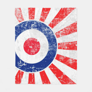 Cobertor De Velo Alvo de Mod Mods EUA Alvo Grunge Roundel