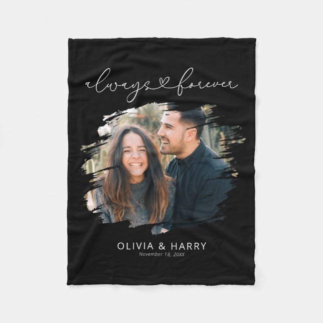 Cobertor De Velo Always And Forever Couple Photo  (Frente)