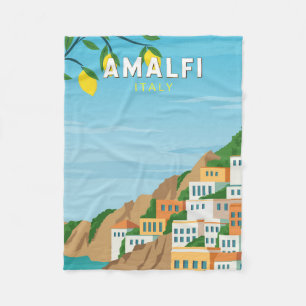 Cobertor De Velo Amalfi Itália Retro Viagem Art Vintage
