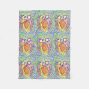 Cobertor De Velo Amando Amáveis Guardiões Anjos Arte Fleece Blank