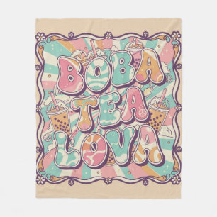 Cobertor De Velo Amante de Boba Tea