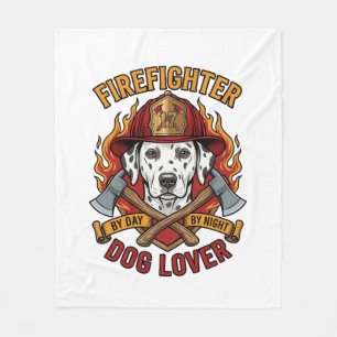 Cobertor De Velo Amante de Cachorro Bombeiro Dalmatian Fogo Capacet