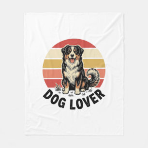 Cobertor De Velo Amante de Cães Gravação Vintage Desenho de Cão Fof