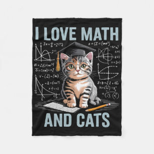 Cobertor De Velo Amante de Gato de Matemática Professor de Matemáti