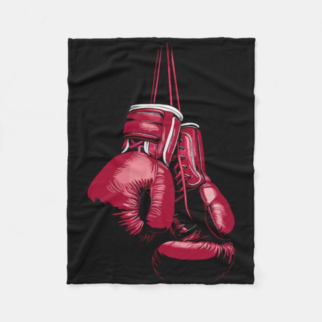 Cobertor De Velo Amante de Kickboxing Boxe Boxeador Luvas de Boxe V (Frente)