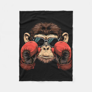 Cobertor De Velo Amante de Macaco de Boxe Luvas de Boxe Kickboxing