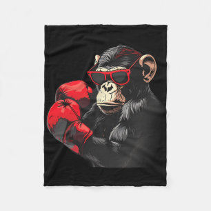 Cobertor De Velo Amante de Macaco de Boxe Luvas de Boxe Kickboxing