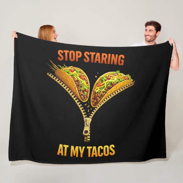 Cobertor De Velo Amante de Taco Engraçado Para de Olhar (In Situ)