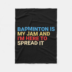 Cobertor De Velo Amante do Badminton Retro é Minha Paixão Engraçado