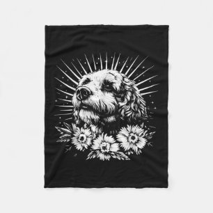 Cobertor De Velo Amante do Cão de Água Espanhol Tatuagem Estilo Ret