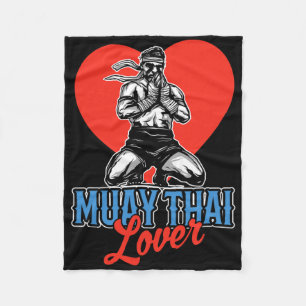 Cobertor De Velo Amante do Muay Thai Hobby Boxe Artes Marciais Luta