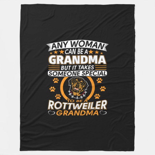 Cobertor De Velo amante do rottweiler a melhor ideia de presente da (Frente)